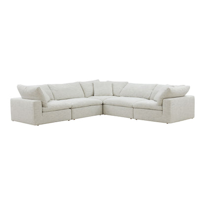 Clay - Classic L Modular Sectional - Pearl Silver