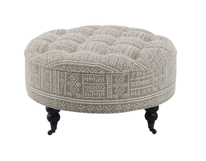 Upendo - Pattern Ottoman With Casters - Multi