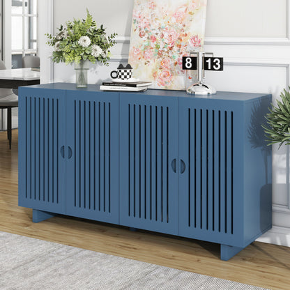 Modern Style Sideboard With Superior Storage Space, Hollow Door Design And 2 Adjustable Shelves For Living Room And Dining Room