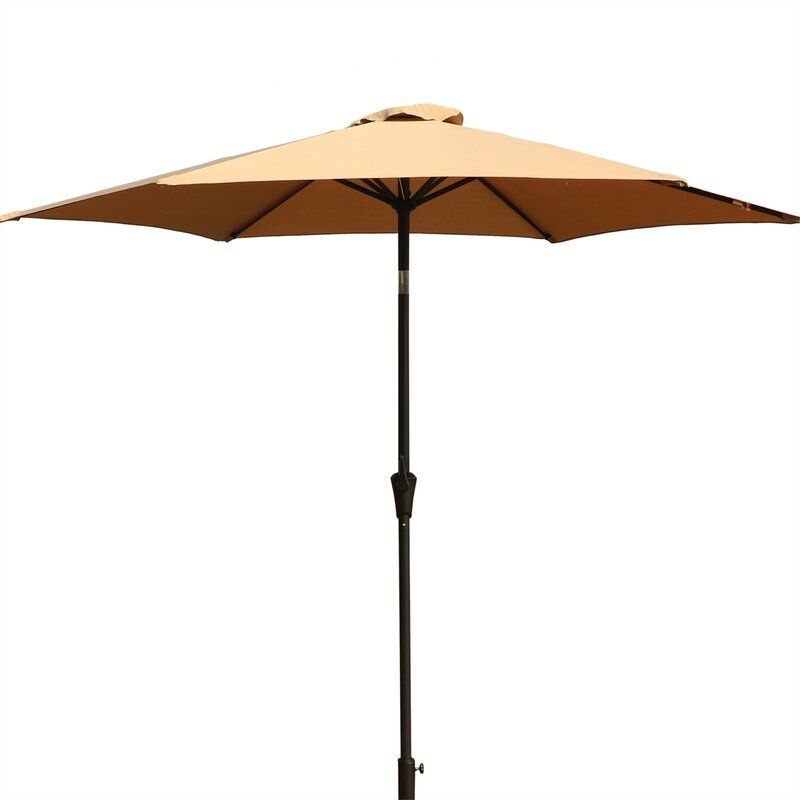 8.8' Outdoor Aluminum Patio Umbrella With 42 Pound Square Resin Umbrella Base