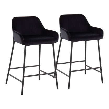 Daniella - Industrial Fixed Height Counter Stool (Set of 2)