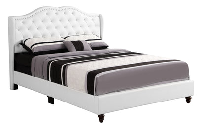 Upholstered Velvet Bed Transitional