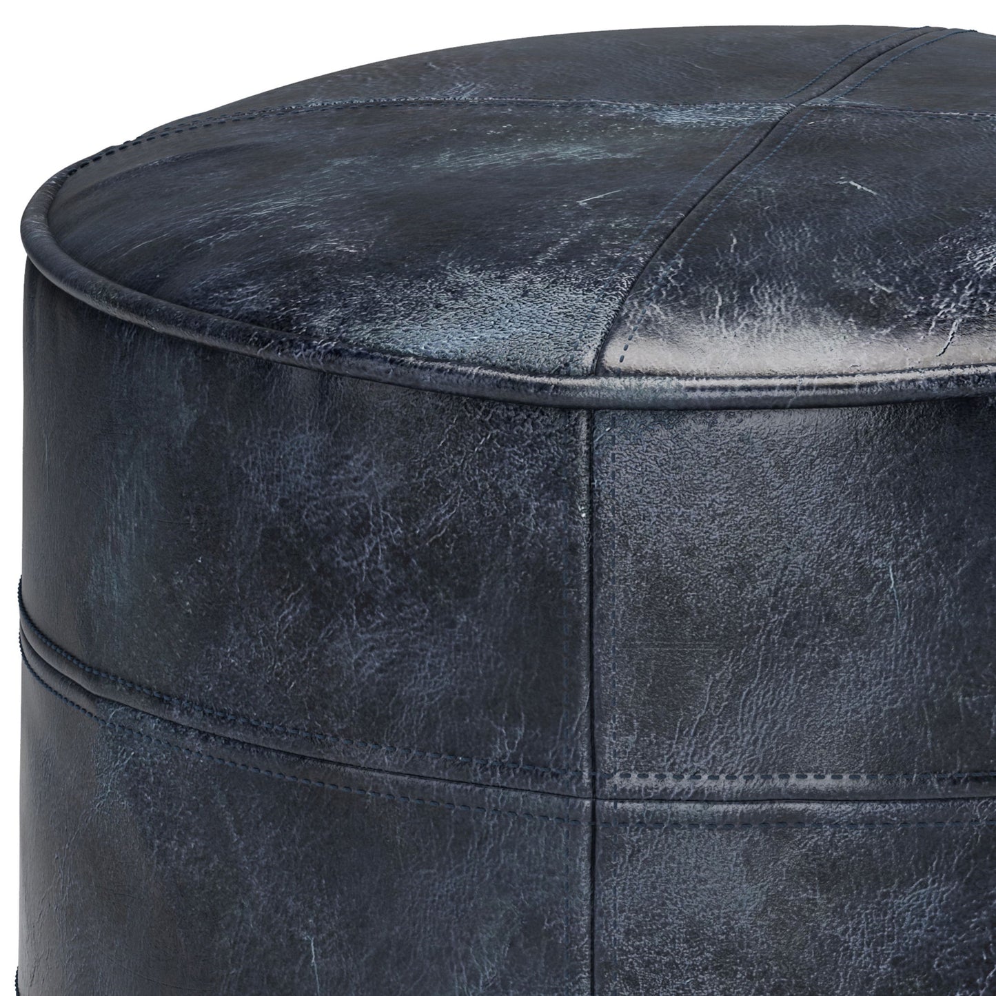 Connor - Handcrafted Round Pouf