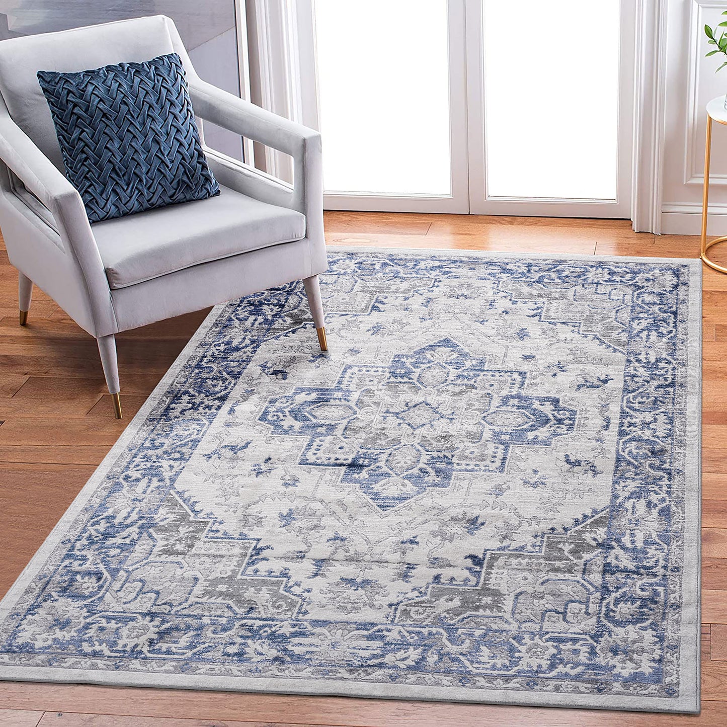 Oriental Non-Shedding Living Room Bedroom Dining Home Office Stylish And Stain Resistant Area Rug