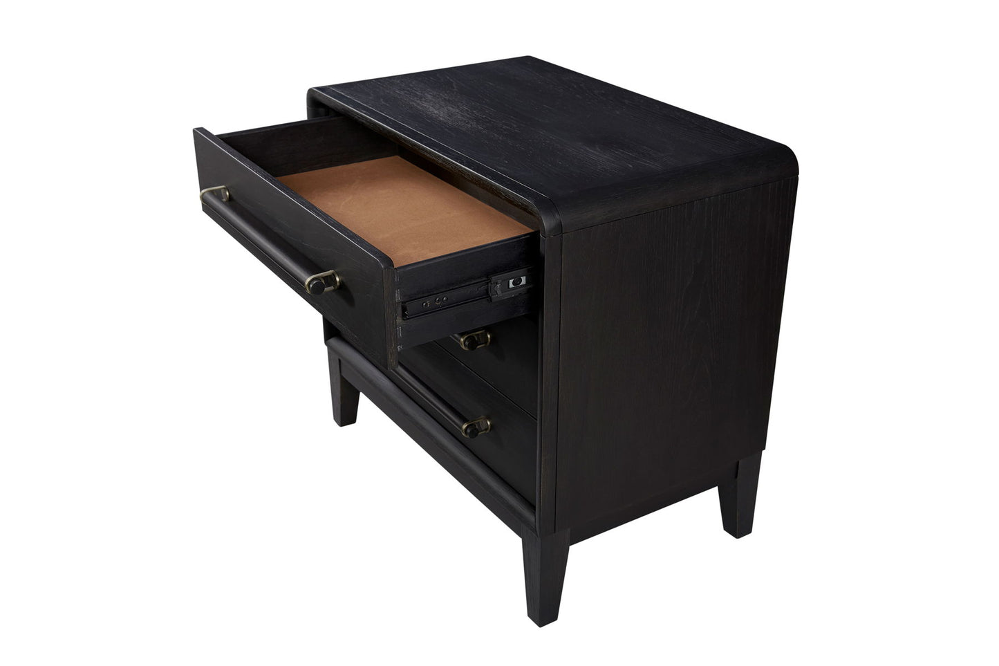 3 Drawer Nightstand With USB - Black