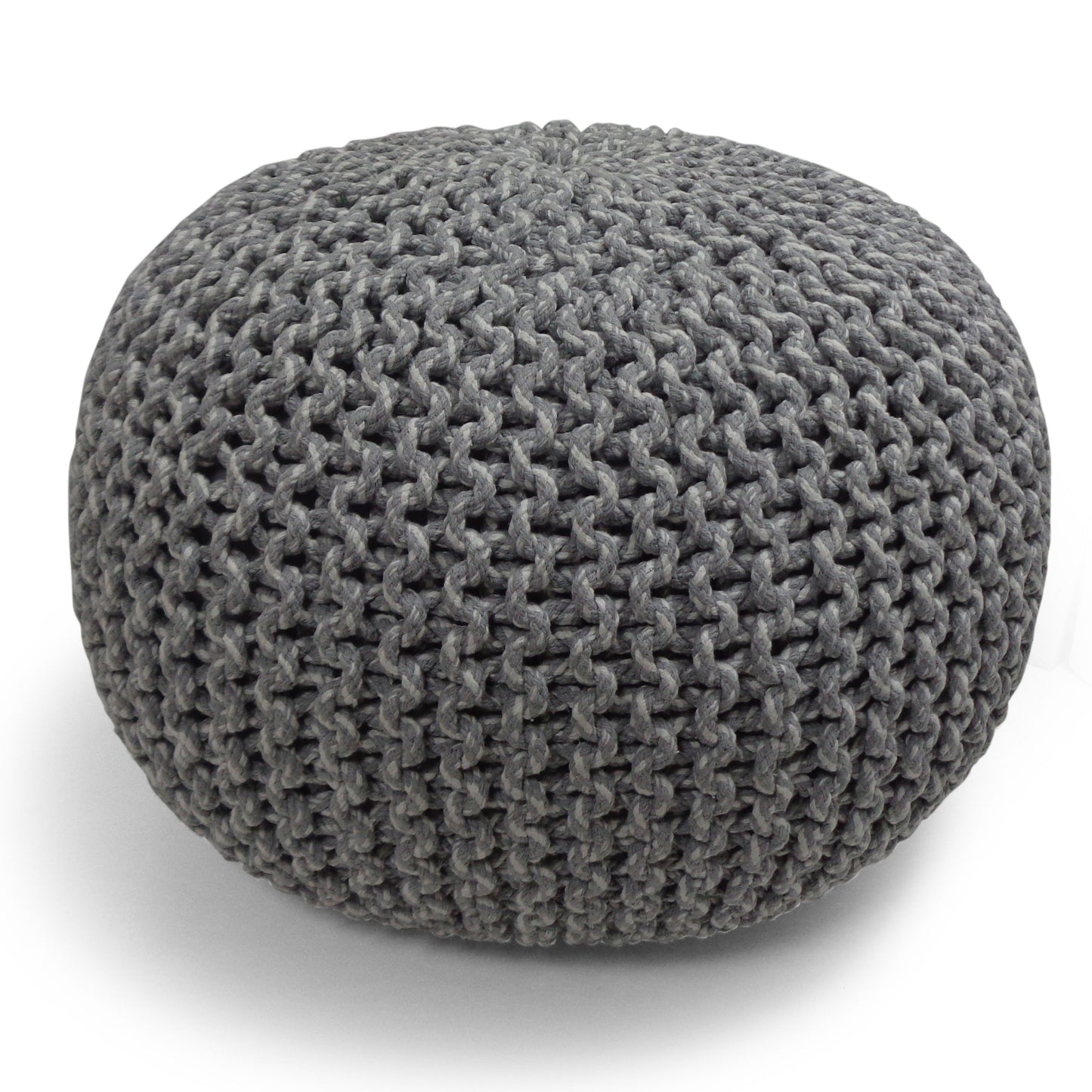 Nikki - Handcrafted Hand Knit Round Pouf