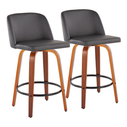 Toriano - Mid Century Modern, Counter Stool (Set of 2)