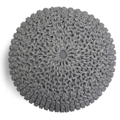 Nikki - Handcrafted Hand Knit Round Pouf