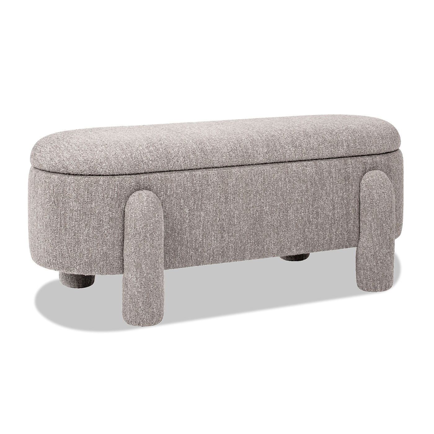 Hugo - Oval Fully Upholstered Storage Bench