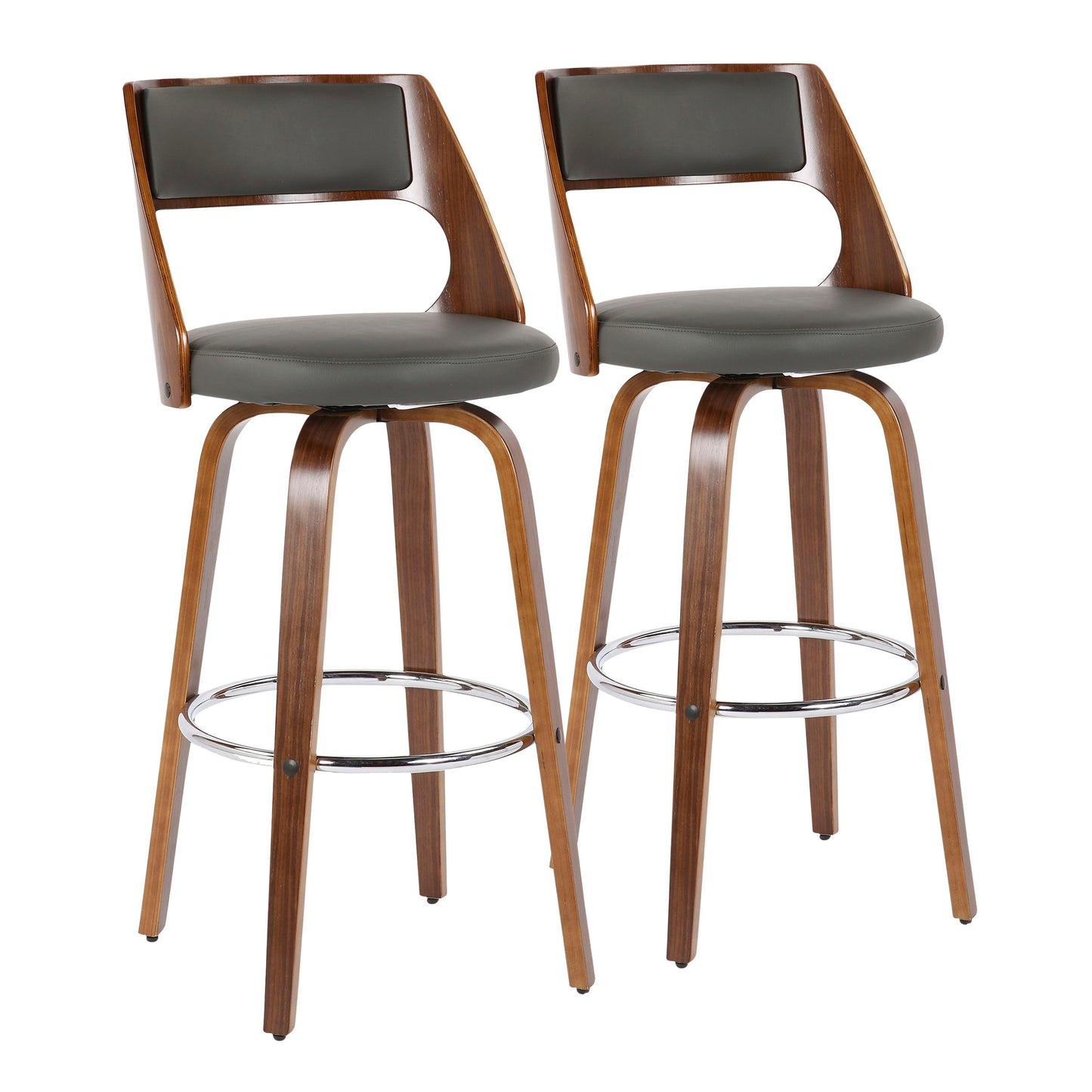 Cecina - Mid-Century Modern Barstool With Swivel (Set of 2)