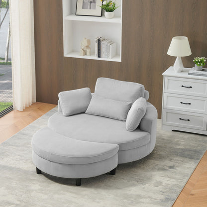 Corduroy Sofa With Two Throw Pillows And A Waist Pillow With An Extra Tray For Comfortable Seating In Small Apartment Bedrooms