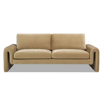 Mason - Arched Arm Sofa - Camel Brown Beige