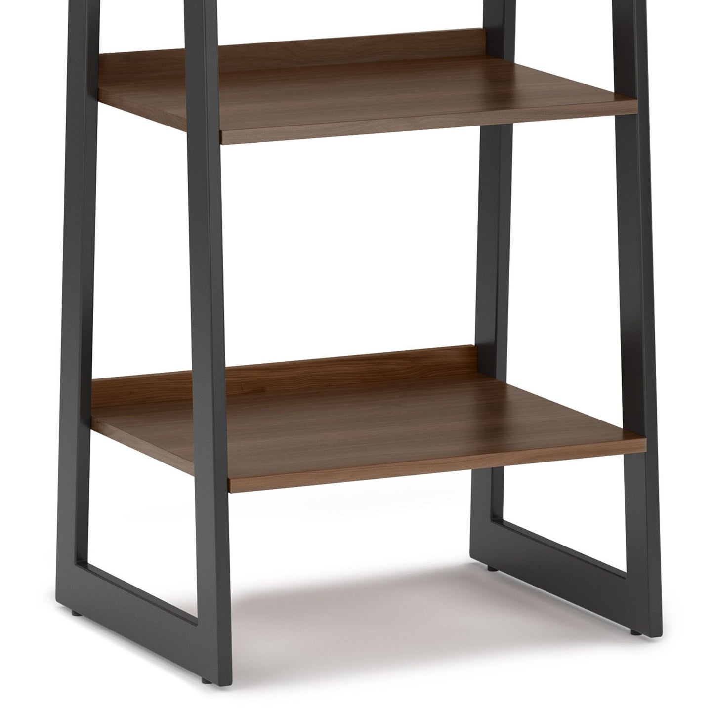 Sawhorse - Solid Walnut Veneer And Metal Ladder Shelf - Walnut