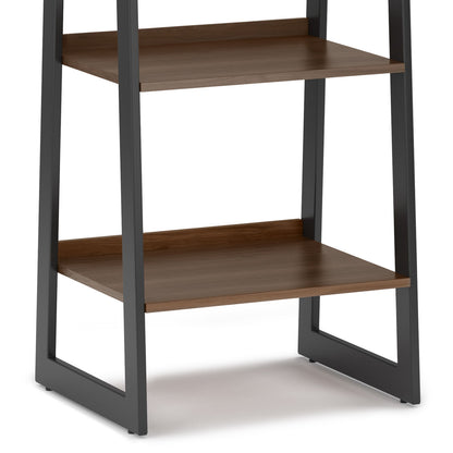 Sawhorse - Solid Walnut Veneer And Metal Ladder Shelf - Walnut