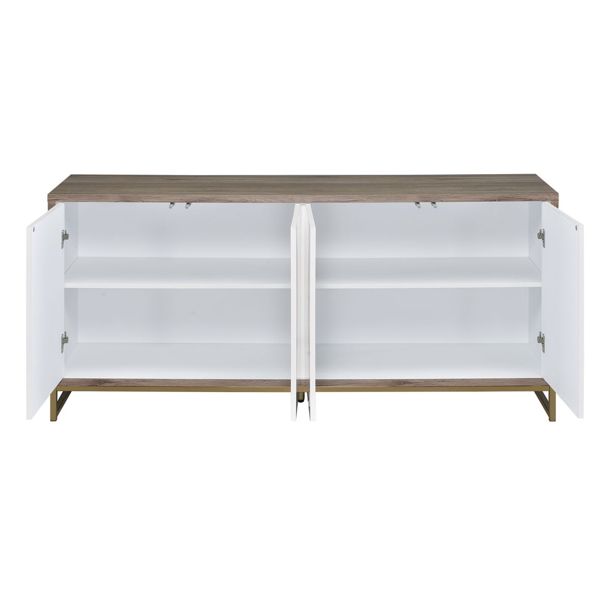 Paavan - Console Cabinet - White / ChampagneChampagne