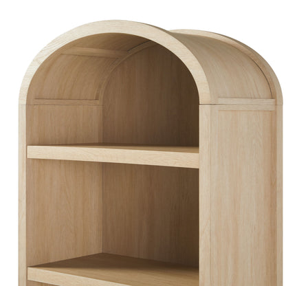 Modern 5 Shelf Open Arched Bookshelf