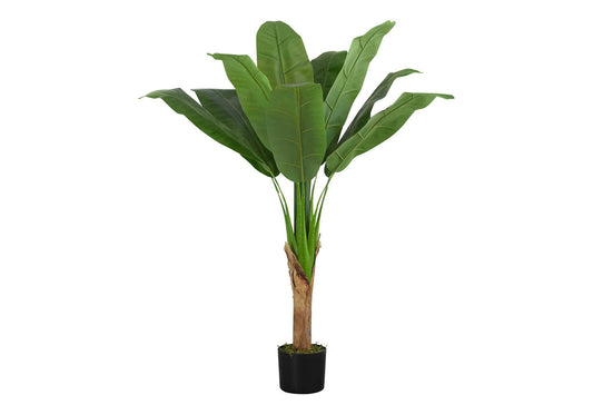 43" Tall, Artificial Plant, Banana Tree, Indoor, Faux, Fake, Floor, Greenery, Potted, Real Touch, Decorative - Green / Black