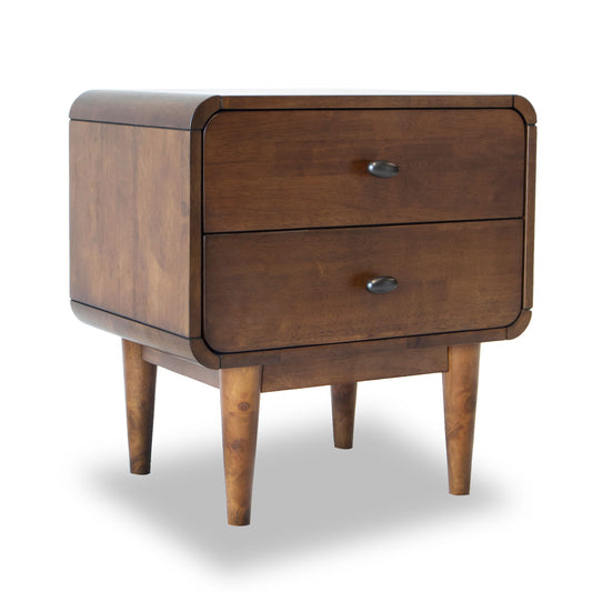 Alexa - Mid-Century Modern Style Night Stand - Brown