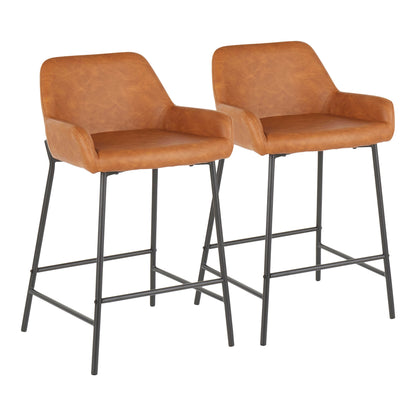 Daniella - Industrial Fixed Height Counter Stool (Set of 2)