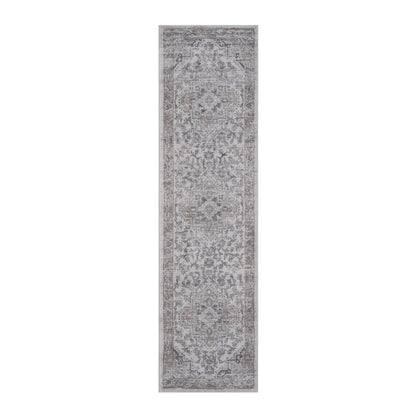 Marfi - 2' x 8' Oriental Non-Shedding Stylish And Stain Resistant Area Rug - Ivory / Beige