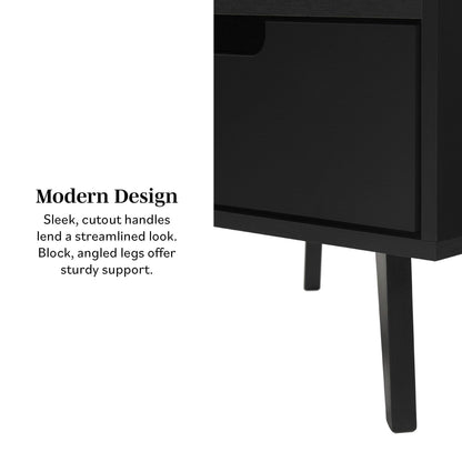 Modern 1 Drawer Nightstand With Open Cubby