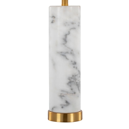 Marabella - Contemporary Marble Table Lamp (Set of 2) - Brass / White