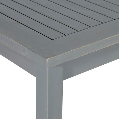 Contemporary Slat Top Acacia Wood Outdoor Dining Table