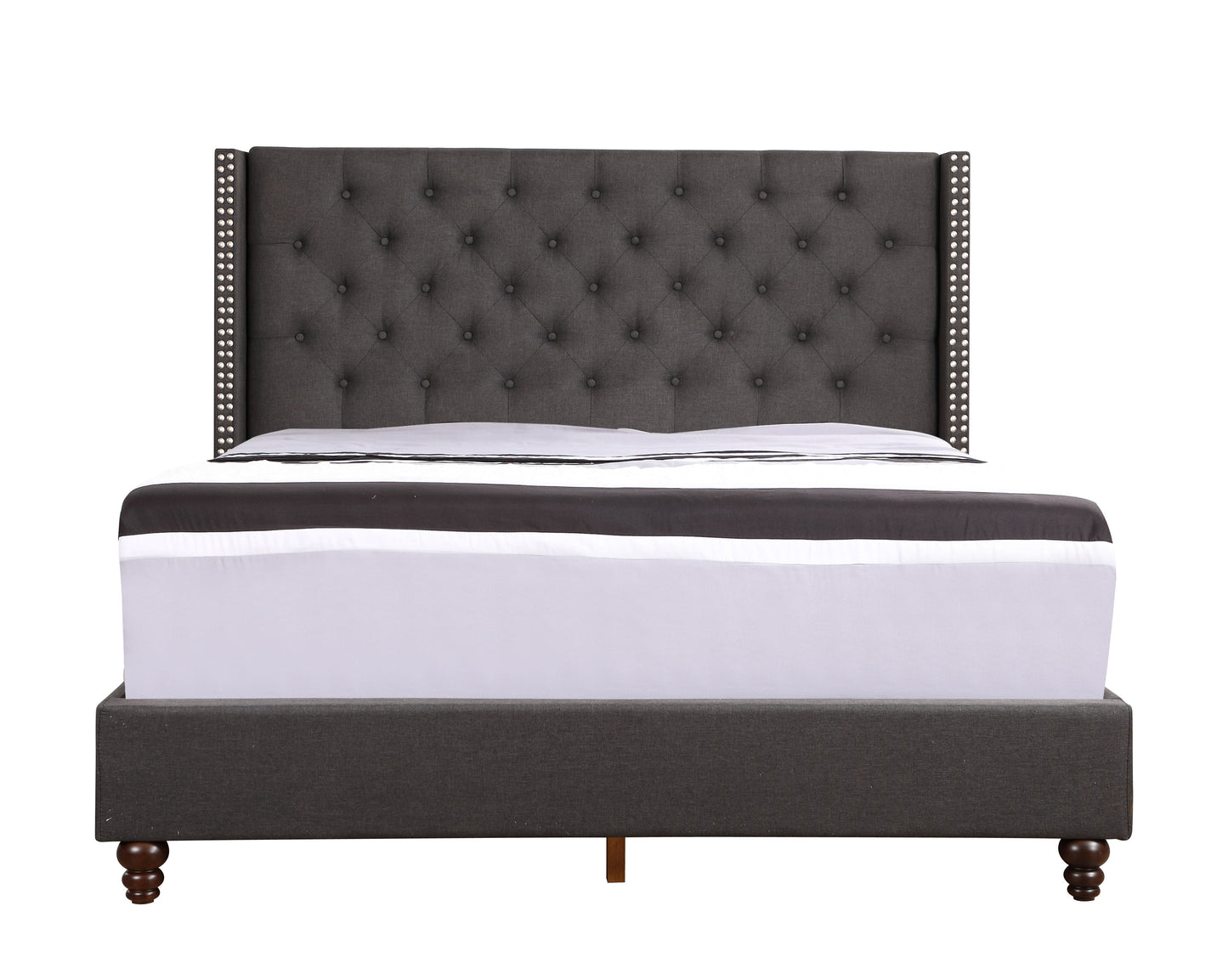 Nailhead Bed Transitional Vibrant