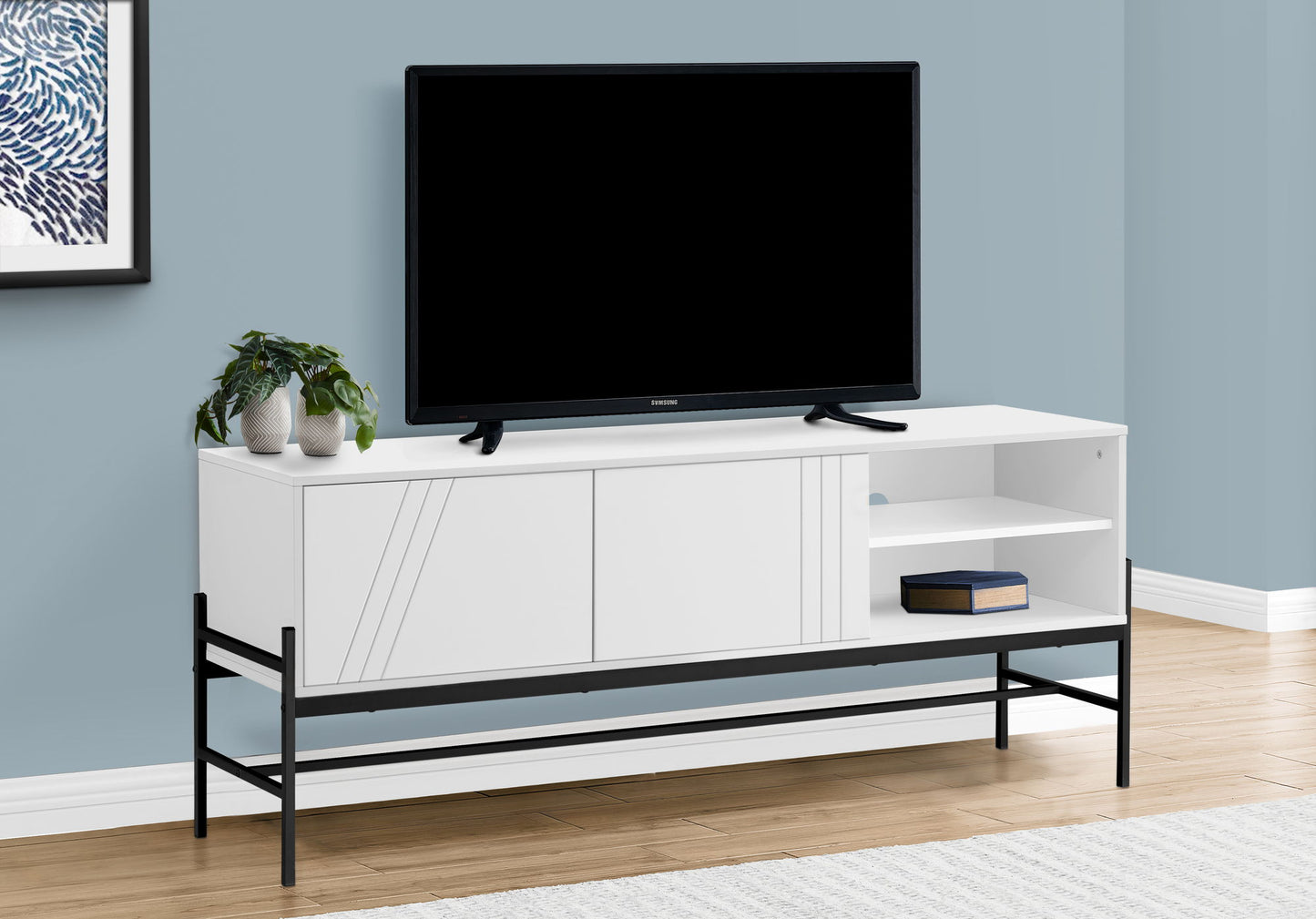 TV Stand, Console, Media Entertainment Center, Storage Cabinet, Contemporary And Modern