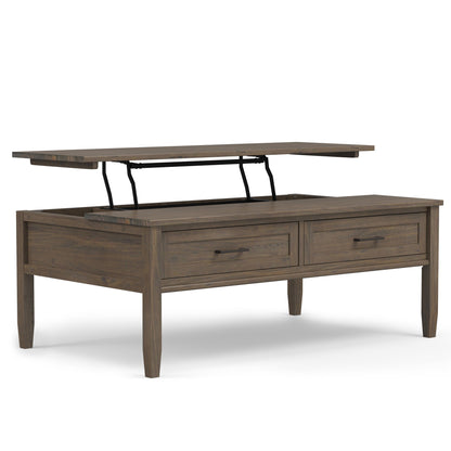 Ela - Lift Top Coffee Table - Smoky Brown