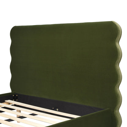 Stockholm - Modern Wavy Headboard Platform Bed