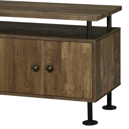 Ensata II - TV Stand - Rustic Oak / Black