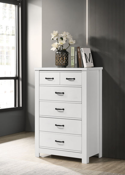 Cassini - 5 Drawer Chest - White