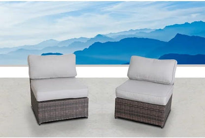 Armless Patio Chair With Cushions