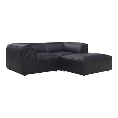 Form - Nook Modular Sectional Vantage Black Leather