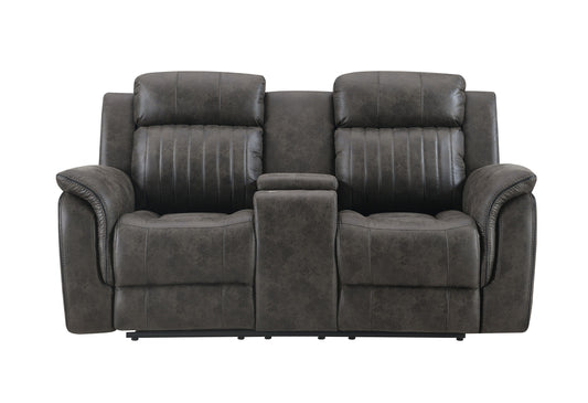 Steban - Console Reclining Loveseat - Gray