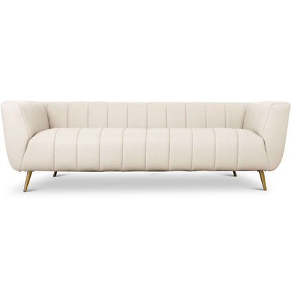 Lamattina - Genuine Italian Leather Channel Tufted Sofa