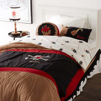 Pirate - Twin Comforter (Set of 3) - Brown