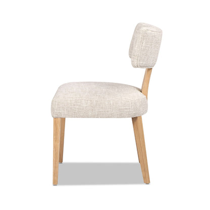 Louise - Split Back Upholstered Dining Side Chair (Set of 2) - Travertine Beige