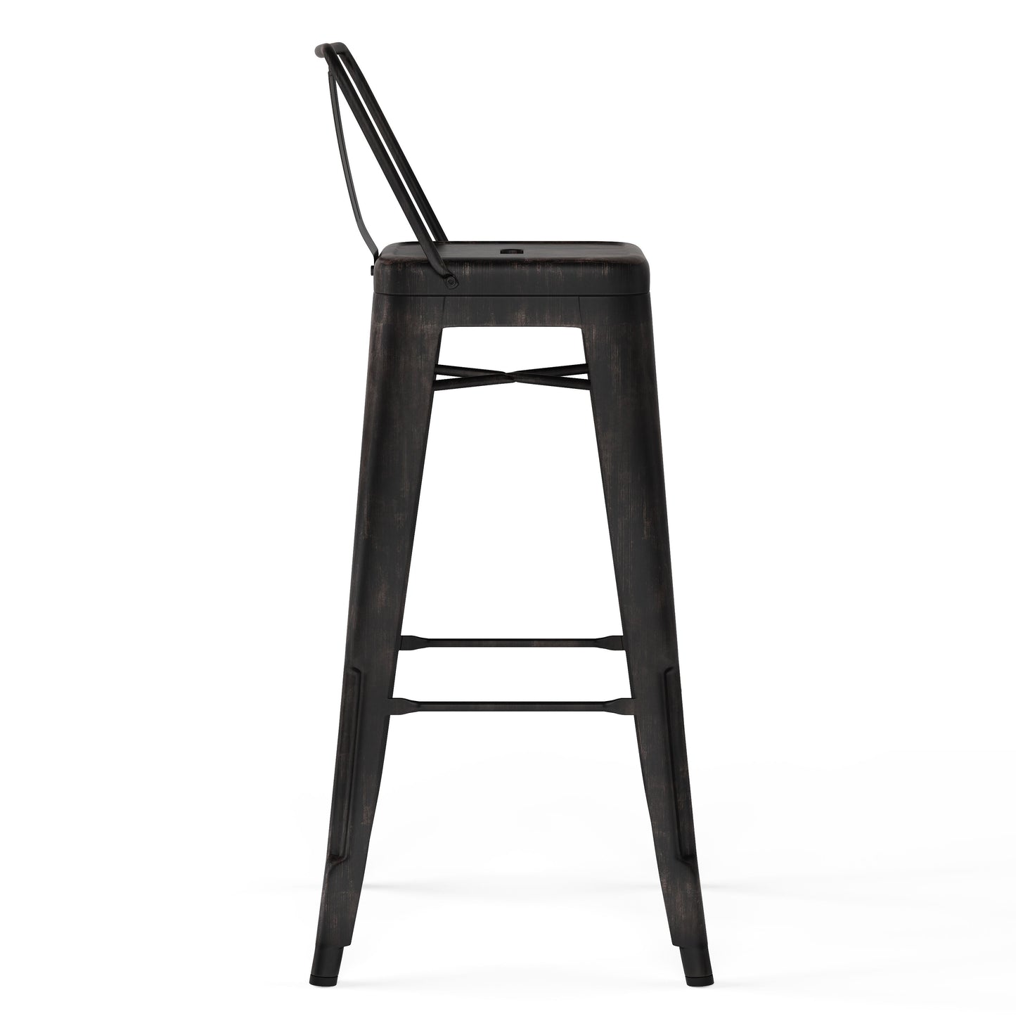 Rayne - Curved Back Metal Stool (Set of 2)