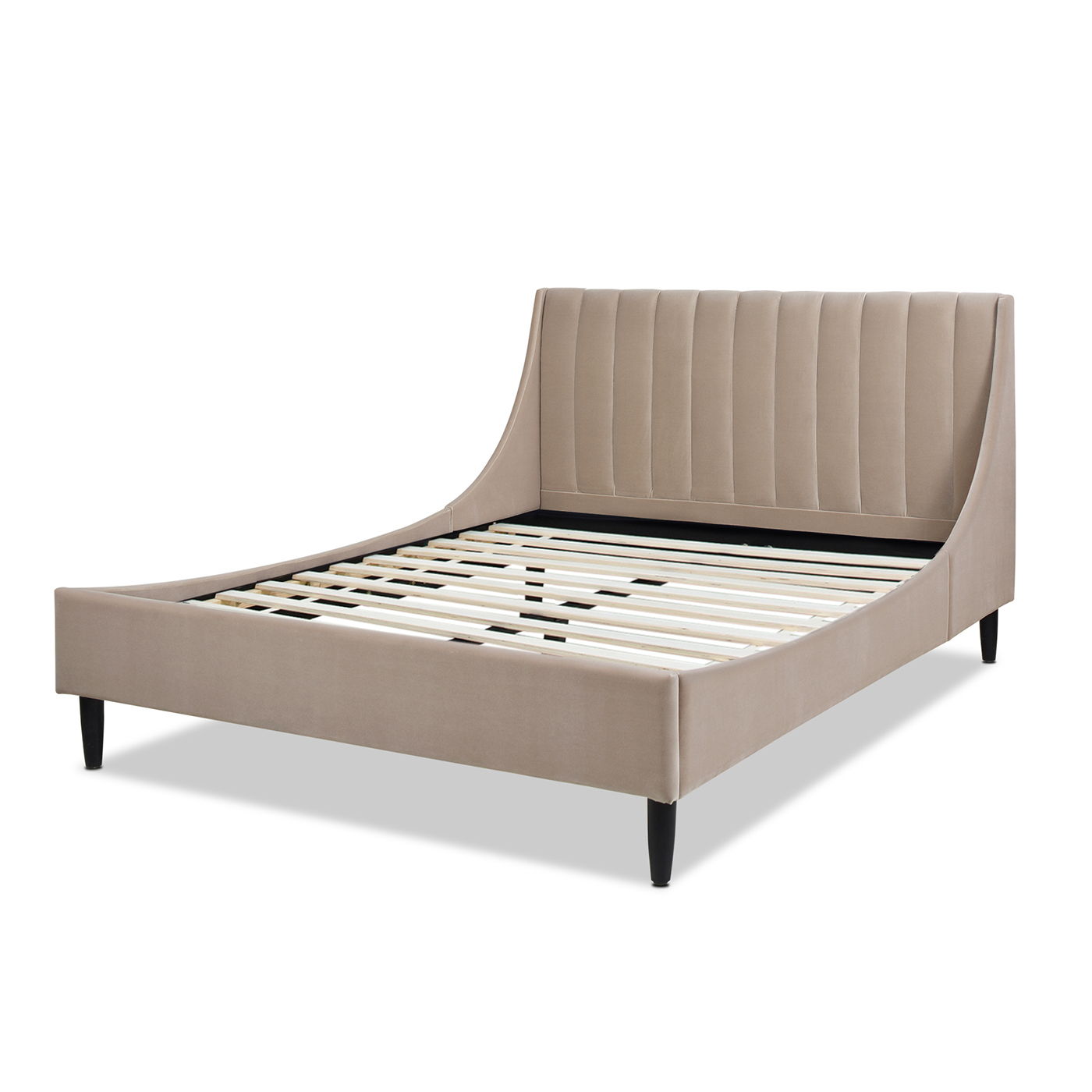 Aspen - Vertical Tufted Modern Headboard Platform Bed Set