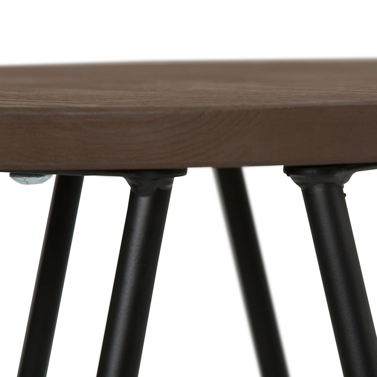 Simeon - Multifunctional Metal Stool With Wood Seat