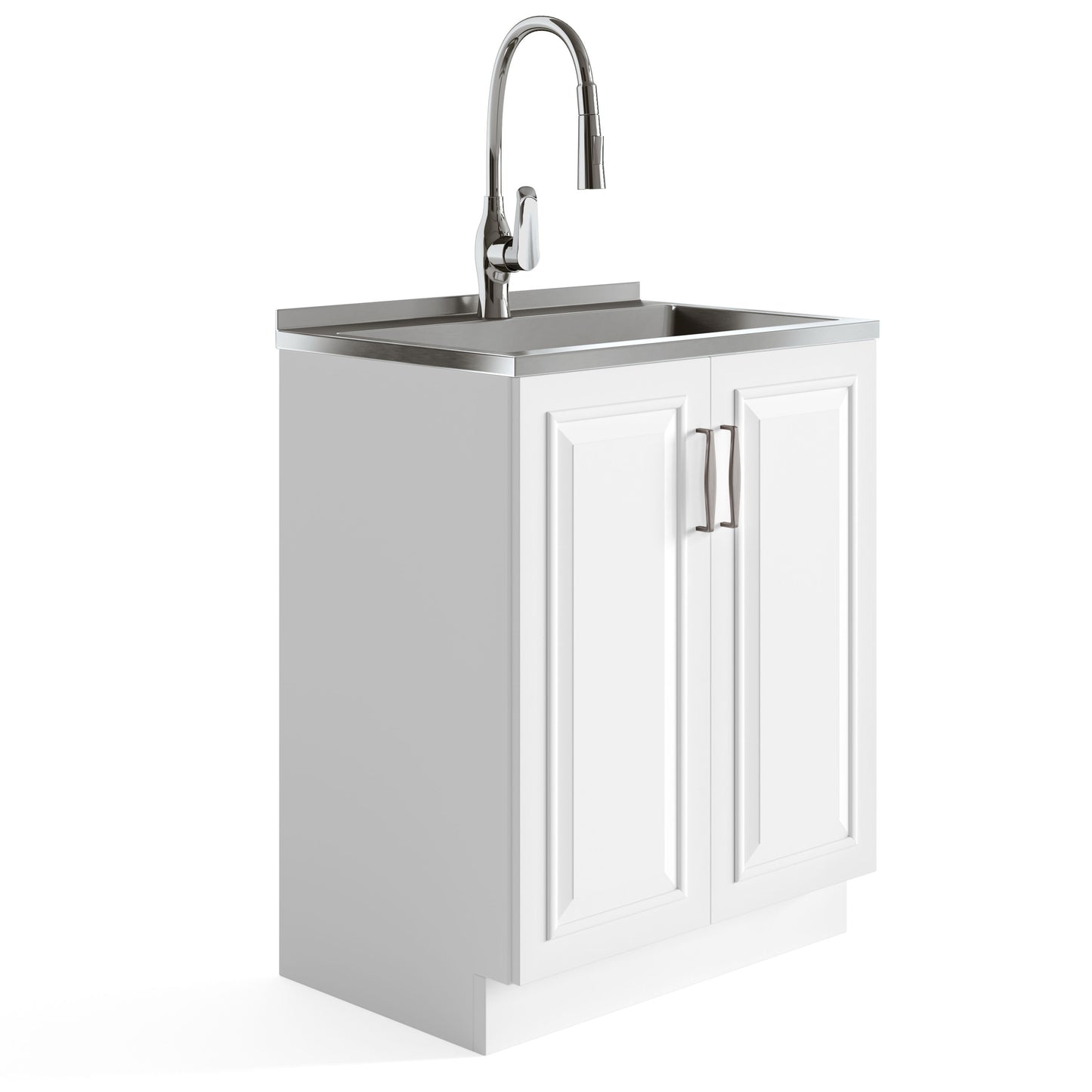 Darwin - Deluxe Laundry Cabinet With Pull-Out Faucet And Stainless Steel Sink