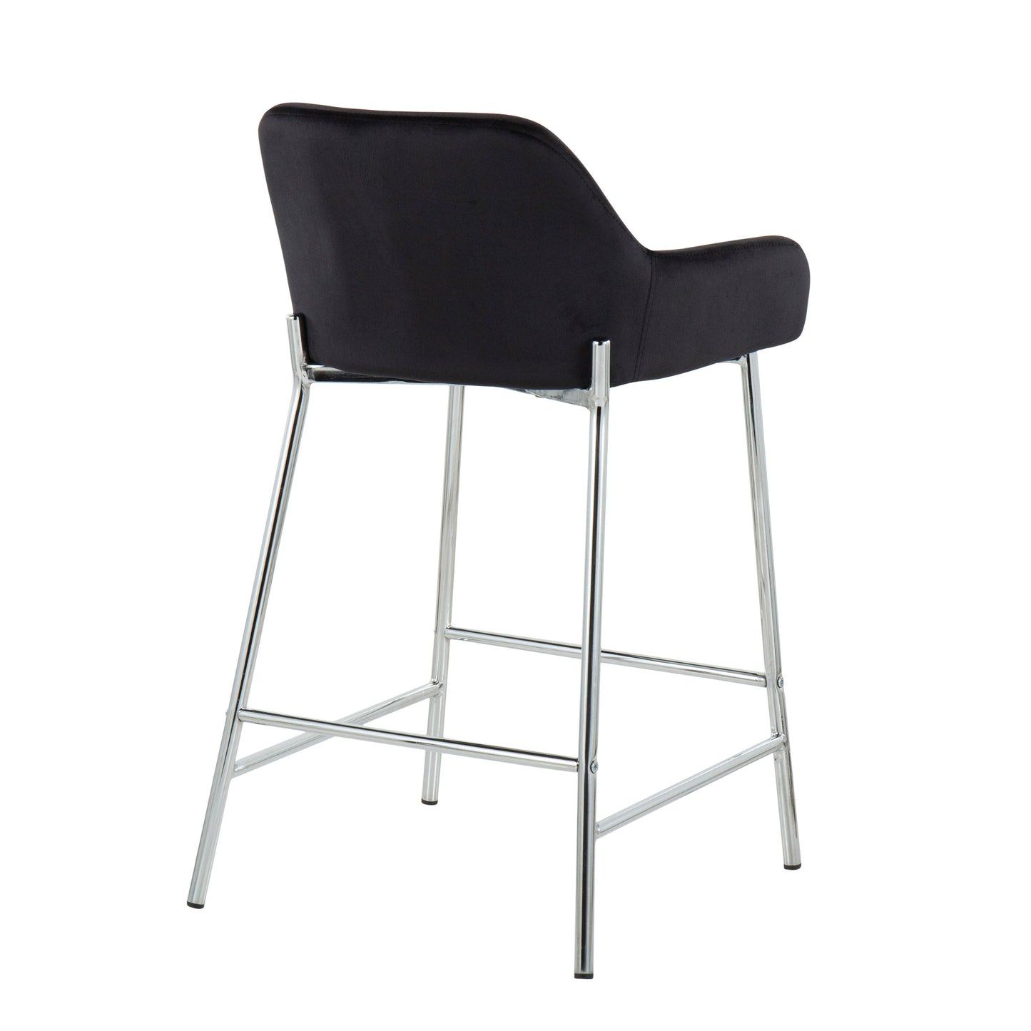 Daniella - Contemporary Fixed Height Counter Stool With Metal Legs (Set of 2)