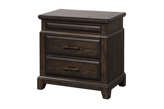 2 Drawer Nightstand Elegant Design - Mahogany