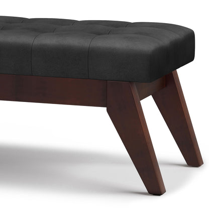 Draper - Upholstered Mid Century Tufted Ottoman Bench