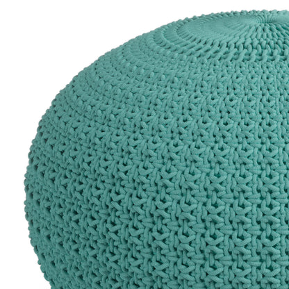 Sonata - Handcrafted Round Knitted Outdoor / Indoor Pouf