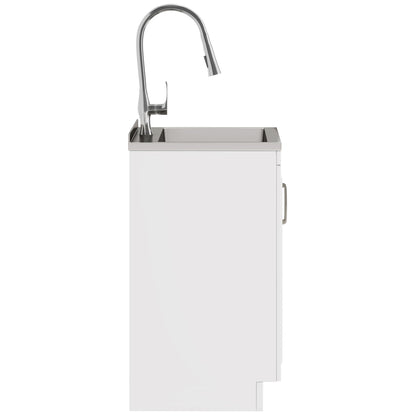 Darwin - Deluxe Laundry Cabinet With Pull-Out Faucet And Stainless Steel Sink