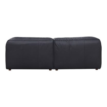 Form - Nook Modular Sectional Vantage Black Leather