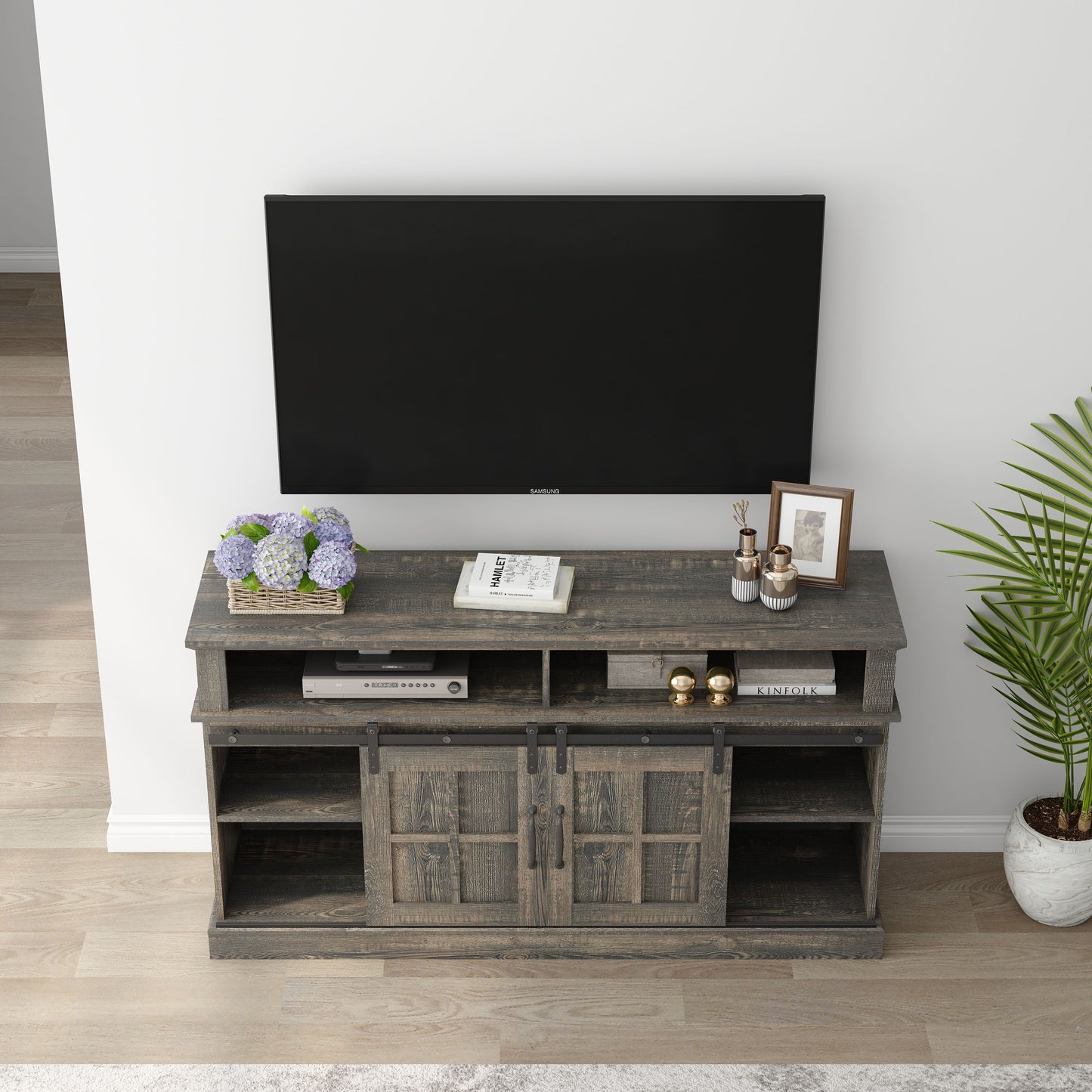 TV Stand With Storage Cabinet And Shelves, TV Console Table Entertainment Center For Living Room, Bedroom